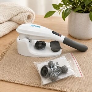 RENPHO Cordless Massager White EM-2016C Handheld Charging Stand